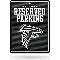 Rico Industries CF-Falcons-Main Unisex Adult PSM Parking Sign (metāls) Melns