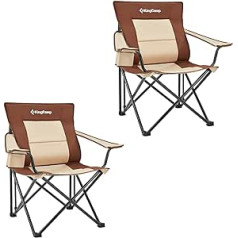 KingCamp Folding Camping Chair with Carry Bag Folding Chair Fishing Chair with Drink Holder Festival Chair Director's Chair for Outdoor Camping