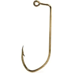 Mustad 32500-br-1/0-1000 1 x lieljaudas 90° Bonito Jig Hook makšķerēšanas termināla piederumi (1000 iepakojums), bronza, izmērs 1/0