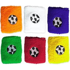 diverse 12 x Sweatbands Sweatband Football 6 Colours Heart Rate Warmer Wristband WM EM Sport