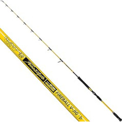 Black Cat Quality Freestyle Fireball V-JIG Fishing Rod Spinning Rod Catfish Rod Vertical Fishing Casting Weight 225g, Black/Yellow, 1.90 m