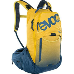 EVOC Trail Pro Protector mugursoma braukšanai pa taku un sacīkstēm (10 L, 16 L vai 26 L, izmēri: S/M un L/XL, Liteshield Plus muguras aizsargs, īpaši viegla, platas gurnu spuras, 3 l hidratācijas urīnpūšļa nodalījums)