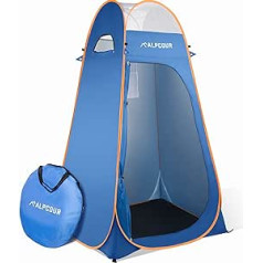 Alpcour Portable Pop Up Tent - Privacy Tent for Portable Toilet, Shower and Changing Room Camping Outdoor Spacious Extra High Waterproof with Useful Accessories Sturdy Easy Folding