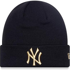 New Era New York Yankees Cuffed Hat MLB Metallic Black Gold