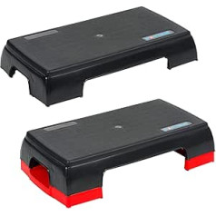 Sport-Thieme Aerobic-Step treniņš | Step Board ar vai bez stāvvada | Regulējams augstums un neslīdošs sols | Maksimālā slodze 110 kg | Augstums: 13 cm vai 18,5 cm | Plastmasa