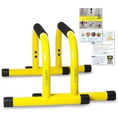 Lebert Fitness Parallette Push Up stieņu iegremdēšanas staciju statīvs — lieliski piemērots mājas un garāžas fitnesa aprīkojumam — vingrošana, kalistēnika, spēka treniņi, paralēlie stieņi vīriešiem un sievietēm