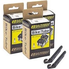 Eastern Bikes Ersatz-Kits für Fahrradschläuche, 29 Zoll (29 Zoll), Schrader-Ventil. Reparaturset mit Reifenheber Werkzeug und erhältlich in 1, 2, 3, 4 und 5 Packungen