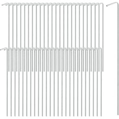 SA Produkti 50 pack cinkota metāla lieljaudas 9 collu telts mietiņi āra iekšpagalmam dārza nojumēm ainavu veidošanai sporta pasākumiem