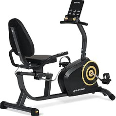 SportPlus Home Recliner Trainer with App Compatibility, 24 Levels & 6 Training Programmes, Non-Slip Pedals, with Display & Tablet Holder, up to 110 kg