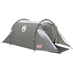 Coleman Zelt Coastline Compact 2/3, 2 Mann Zelt, 2 Personen Tunnelzelt, Campingzelt, Familienzelt mit Vorzelt, wasserdicht WS 3.000mm