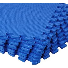 Monzana® Puzzle Paklāju komplekts 8 45 x 45 cm Fitness neslīdošs siltumizolējošs EVA putu paplašināms grīdas aizsardzības paklājiņš bērnu apakšklājs zils