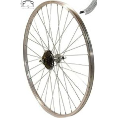 Redondo 24 collu aizmugurējā riteņa kārbas loks sudrabains + 6 ātrumu Shimano disks