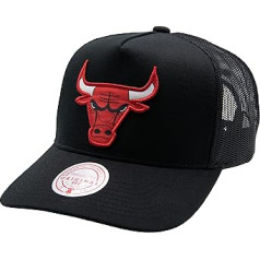 Mitchell & Ness Chicago Bulls Trucker Cap Team logotips, melns