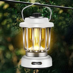 Camping Lantern - 300LM Camping Lights Rechargeable Battery Operated Dimmable Emergency Light Waterproof LED Camping Flashlight for Camping Hiking Fishing Power Cutouts