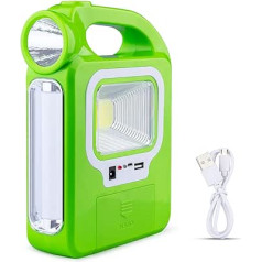 3 in 1 Solar USB Rechargeable Brightest COB LED Camping Lantern Charging for Device Waterproof Emergency Torch LED Light (1 Pack)