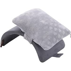 Fenteer Nap Desk Cushion, Arched Pillow, Supportive Travel Pillow for Airplane, Arm Pillow, Nap Pillow for Nursery Classroom, Grey