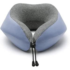 QSWL Travel Pillow with Ergonomic 360° Support Function, U-Shaped Neck Pillow, Ideal for Aeroplane, Home and Office Travel Pillow, Memory Foam Travel Neck Pillow