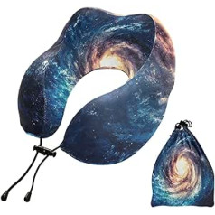 YOUJUNER Reisekissen Galaxy Space Memory Foam Nackenkissen Stützkissen Nackenkissen