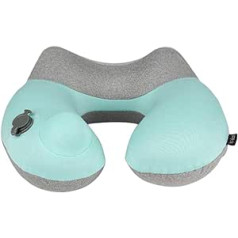 Milisten Travel Pillow piepūšamais kakla spilvens lidmašīnām, gulēšanai un ceļojumiem, pelēks/zils