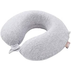 Travel Pillow Memory Kokvilnas U-veida spilvena kakla un kakla skriemeļu spilvens Pārnēsājams automašīnas lidmašīna Travel Nap NACE spilvens (krāsa: pelēka) (krāsa: pelēka)