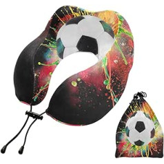 YOUJUNER Travel Pillow Sport Ball Football Football Memory Foam Neck Pillow Support Pillow Neck Pillow