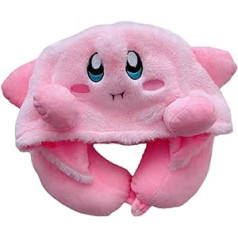 Star Kirby Anime Travel Pillow, Comfortable Travel Neck Pillow, U-Shape Support Neck and Head to Relieve Fatigue, Portable Neck Pillow, Suitable for Planes, Trains, Self-Propelled