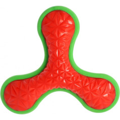 Dingo dog toy, rubber TPR-boomerang tri, 16.5 cm