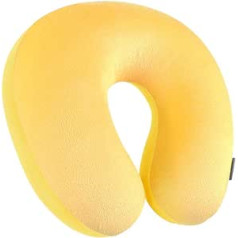 ADITAM Memory Foam Travel Pillow U-Shaped Pillow Neck Pillow Travel Neck Pillow Portable Car Use Student Car Travel Train Travel Neck Pillow Yellow Double The Comfort