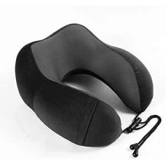 Can be used as a pillow for multiple purposes, drawstring buckle, neck pillow, soft, unisex, support, neck, chin for airplane, bus, office, adjustable memory foam travel pillow, 28 x 15 cm (11 x 6