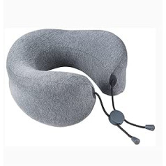 Travel Pillow Memory Foam U Shaped Neck Pillow with Soft Velvet Cover Ideal for Airplane, Train, Car and Home Use