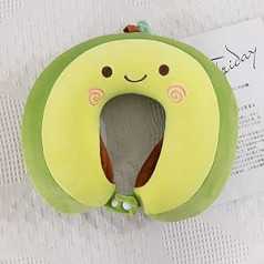 Breathable Comfortable Portable Travel Pillow Soft U Shaped Pillow Neck Support Pillow Suitable for Head and Neck Support (Green Avocado) zhengzilu