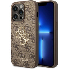 Guess 4G Big Metal Logo Back Case Aizsargapvalks Priekš Apple iPhone 15 Pro