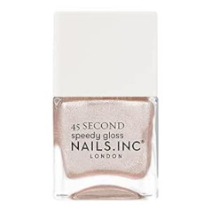 Nails Inc Nails 45 Second Speedy Gloss Keeping It Real In Kensington Nagų lakas 14ml Shimmer Pink