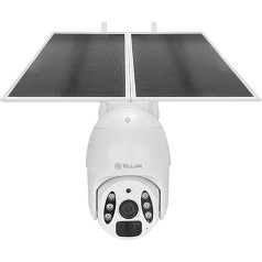 Tellur Smart WiFi Solar Camera P&T 3MP, 2K UltraHD, PIR, 20W solar panel, white