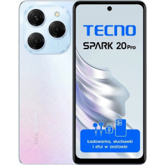 Tecno Išmanusis telefonas spark 20 pro kj6 256+8 frosty ivory