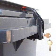 CTS Wheelie Bin Lock 60 to 240 Litres with Handle Strip Lid (Simultaneous Locking)