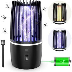 Kukaiņu slepkava Mosquito Trap 4000 mAh Elektriskā USB uzlādējama Mosquito Killer Elektriskā lampa Fly Trap Kukaiņu aizsardzība Iekštelpu Āra kaitēkļu kontroles pievilinātājs pagalmam