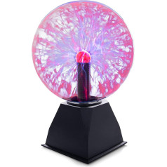 Plasma Ball Magic Flashes Plasma Ball Lamp Mini Luminous Ball Lights for Children Decorations Support Bedroom Home and Gifts Mood Lights Night Lights Plasma Ball (20 x 28 cm)