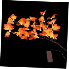 MILISTEN 5 STK Leuchtende Ahornblatt-stecklinge Herbstwand-blattkranz Weihnachtsdekorationen Led Ahornblätter Licht Tischplatte Ahorn Leichte Dekoration Ernte Schneiden Scheinen PVC