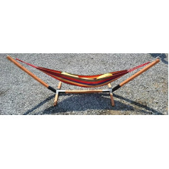 DIPMAR - Hängemattengestell aus Holz - 320cm Länge, bis zu 150kg Gewicht | Hängematte Gestell aus massivem Buchenholz | Hammock Stand