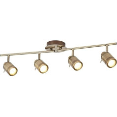 Prožektors Samson - 4 Licht Badezimmer Deckenstrahler Bar Antik Messing IP44, GU10