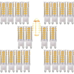 Ruihua 20 G9 LED spuldžu iepakojums 9W ekvivalents 85W halogēna spuldzei 3000K siltā baltā krāsā, bez apgaismojuma 360° gaismas leņķis 850 lūmeni G9 AC220-240V