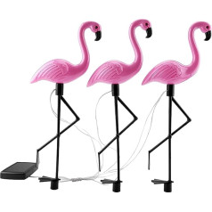 GLOGLOW Rasen Licht, 3 in 1 LED-Flamingo-Form Solar Power Garten Licht Praktische Outdoor Wasserdichte Hof Rasen Lampe mit Ständer für Garden Pathway Hof Patio Hinterhof