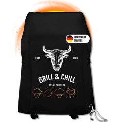 Grill & Chill Premium pārklājs, grila pārklājs, ūdensnecaurlaidīgs brezenta tents, aizsargpārklājs Weber, Brinkmann, Char Broil, Holland un Jenn Air gāzes grilam 600D Oxford audums