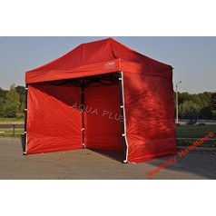 Bastionshop tirgus telts Express Tents 2 x 3 m tirgus stends Izvelkamā telts izstāžu stends, ūdensizturīga un ar UV aizsardzību (sarkana)