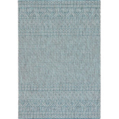 Safavieh Courtyard Collection CY8235 60 x 90 cm Grey Aqua Anti Pil iekštelpu un āra paklājs 60 x 90 cm