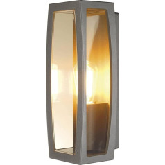 SLV Meridian Box sienas lampa efektīvam sienu un mājas ieejas ārējam apgaismojumam, LED prožektors, sienas gaisma, āra gaisma, ceļa gaisma, E27, IP54