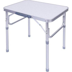 Aluminium Camping Table Camping Table Picnic Camping Table Picnic Garden Portable Height Adjustable 60.2 x 45 x 25-56 cm