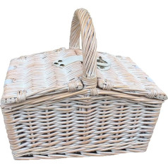 Red Hamper Unisex Weiß Doppel Lidded Weidenkorb, Braun, Klein basket