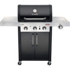 Char-Broil Professional 3400B - 3 degļu gāzes grils ar sānu degli, melns